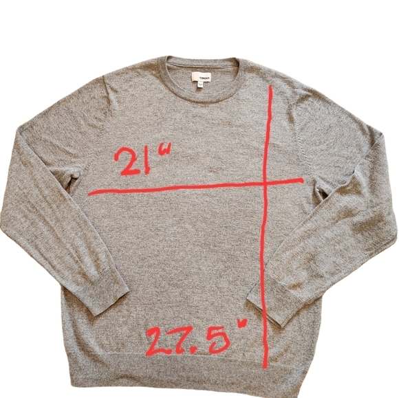 SONOMA Men's light gray crewneck sweater, LG EUC - Picture 5 of 5